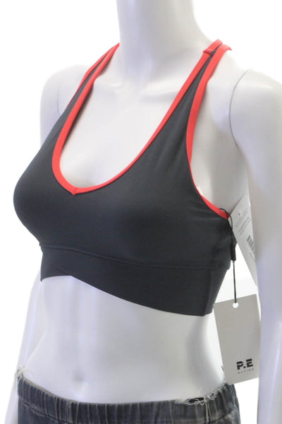 PE Nation Womens Color Block Vita Sports Bra Blue Red Size XS