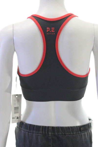 PE Nation Womens Color Block Vita Sports Bra Blue Red Size XS