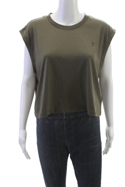 PE Nation Womens Perfect Score Tank Top Khaki Brown Size L