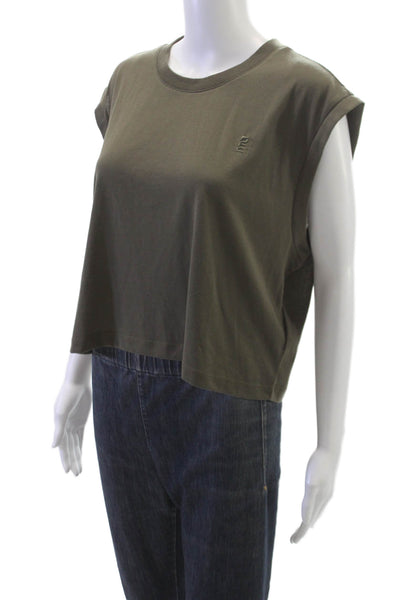 PE Nation Womens Perfect Score Tank Top Khaki Brown Size L
