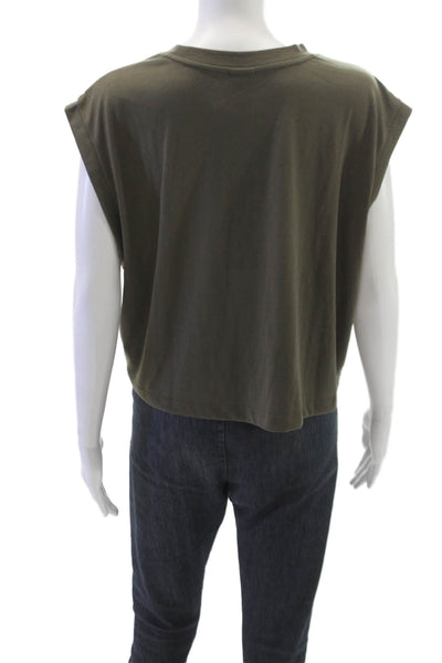 PE Nation Womens Perfect Score Tank Top Khaki Brown Size L