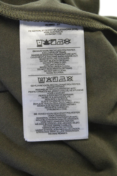 PE Nation Womens Perfect Score Tank Top Khaki Brown Size L