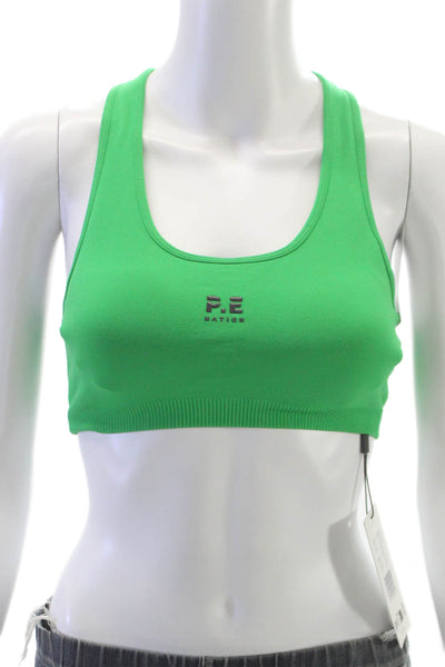PE Nation Womens Restore Seamless Sports Bra Kelly Green Size M