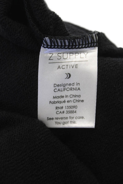 Z Supply Womens Basic V-Neck Black T-Shirt Sleeveless Cotton Size M