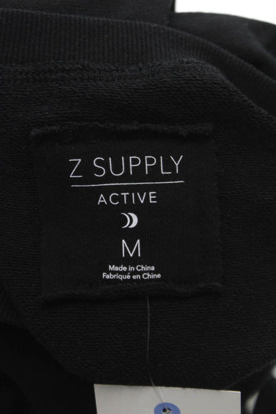 Z Supply Womens Basic V-Neck Black T-Shirt Sleeveless Cotton Size M