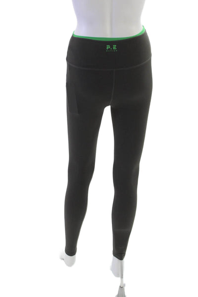 PE Nation Womens Ankle Leggings Black Nylon Size S