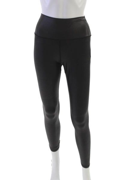 Spiritual Gangster Women Ankle Leggings Black Nylon Solid Size S