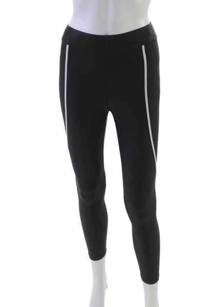 PE Nation Women Black Recycled Polyester Ankle Leggings Size M