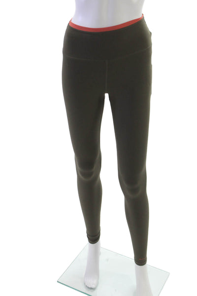 PE Nation Women Compression Leggings Green Nylon Size XS