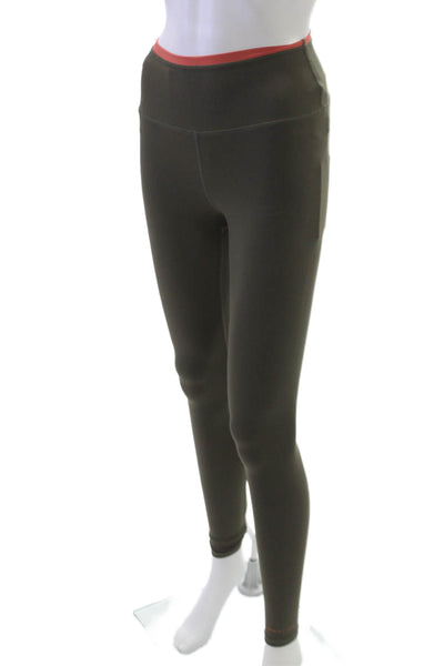 PE Nation Women Compression Leggings Green Nylon Size XS