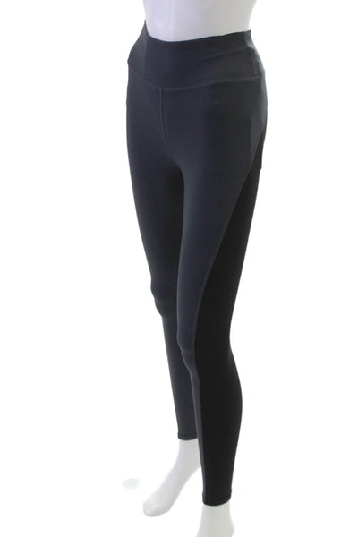 PE Nation Women Ankle Leggings Black Nylon Pull On Size S
