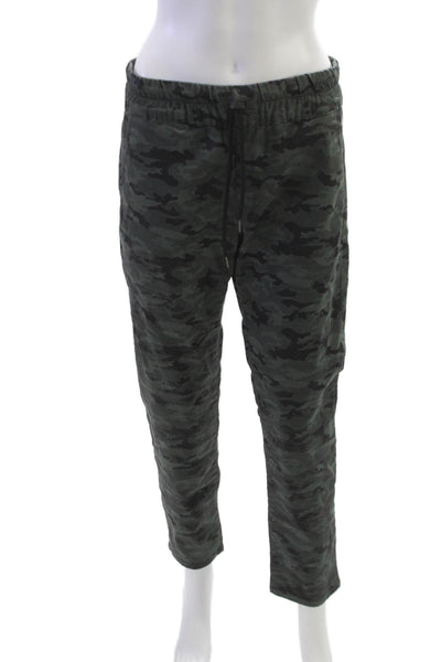 Flog Mens Jogger Pants Camouflage Green Drawstring 98% Cotton Size 30