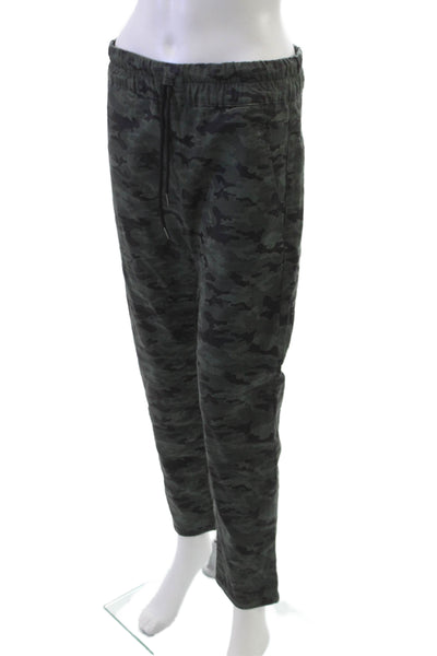 Flog Mens Jogger Pants Camouflage Green Drawstring 98% Cotton Size 30