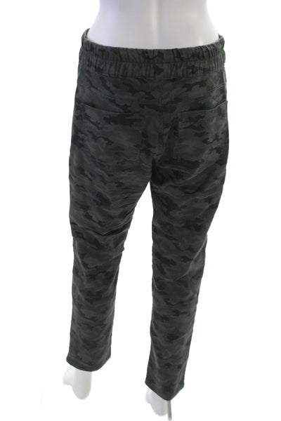 Flog Mens Jogger Pants Camouflage Green Drawstring 98% Cotton Size 30