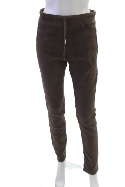 Flog Women Joggers Drawstring Brown Cotton Lycra Size 30