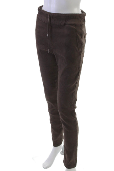 Flog Women Joggers Drawstring Brown Cotton Lycra Size 30