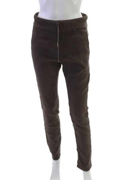 Flog Womens Jogger Pants Brown Drawstring Cotton Size 29