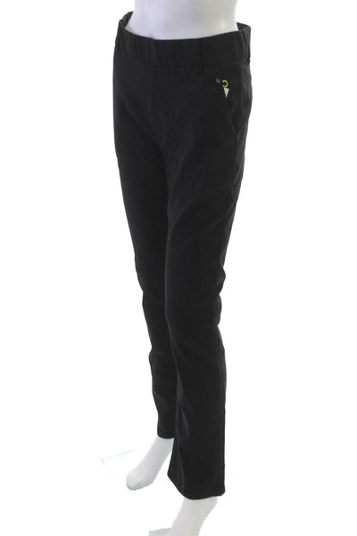 Flog Womens Black Geometric Dress Pants Pull On Cotton Lycra Size 29