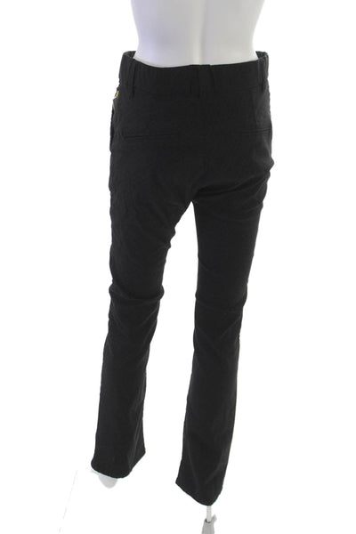 Flog Womens Black Geometric Dress Pants Pull On Cotton Lycra Size 29