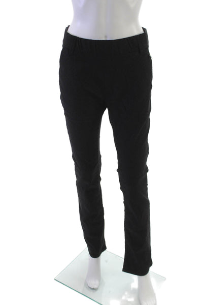 Flog Womens Black Argyle Dress Pants Pull On 98% Cotton Size 26
