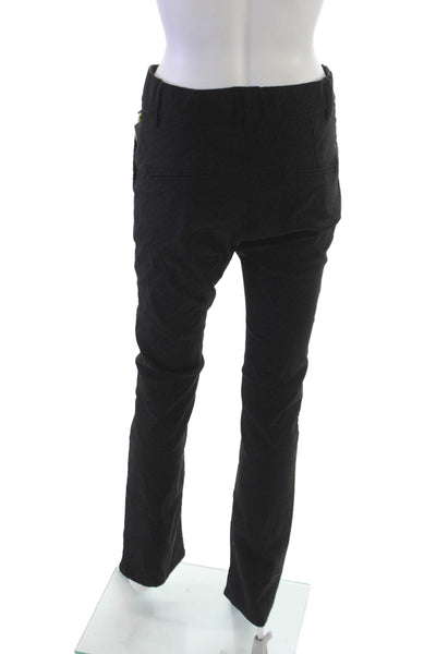 Flog Womens Black Argyle Dress Pants Pull On 98% Cotton Size 26