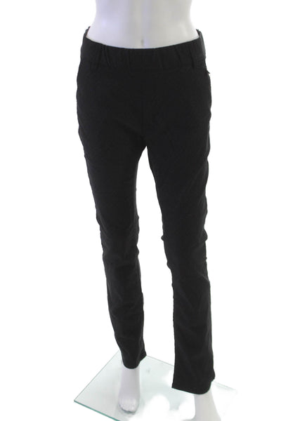 Flog Womens Ankle Pants Black Geometric Cotton Zip Size 30