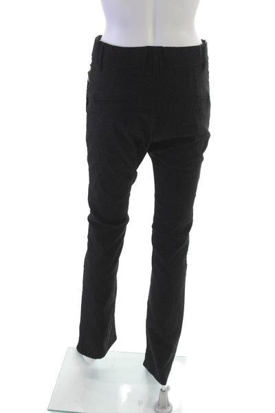 Flog Womens Dress Pants Black Cotton Geometric Pull On Size 28