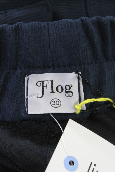 Flog Mens Jogger Blue Drawstring Cotton Stretch Size 30