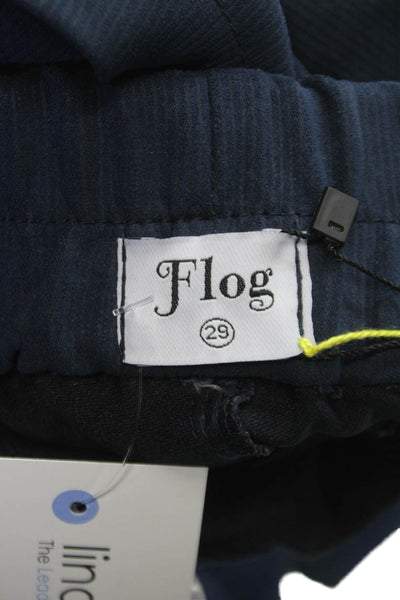 Flog Womens Jogger Pants Blue Cotton Blend Drawstring Size 29