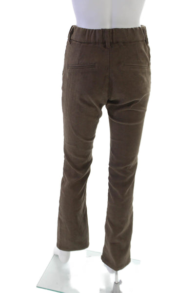 Flog Women Dress Pants Brown Cotton Pull-On Solid Size 27