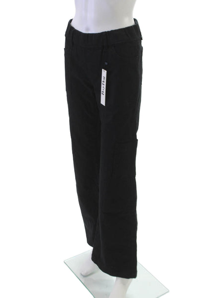 Flog Women Cargo Pants Black Pull On 98% Cotton 2% Lycra Size 26