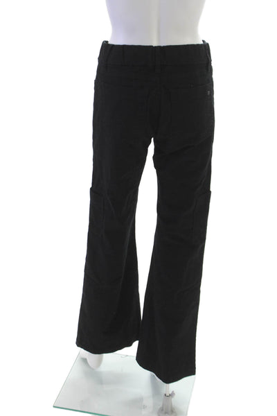 Flog Women Cargo Pants Black Pull On 98% Cotton 2% Lycra Size 26