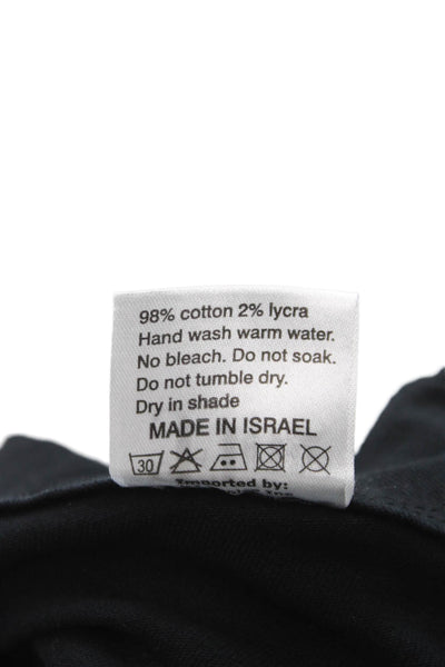 Flog Women Cargo Pants Black Pull On 98% Cotton 2% Lycra Size 26