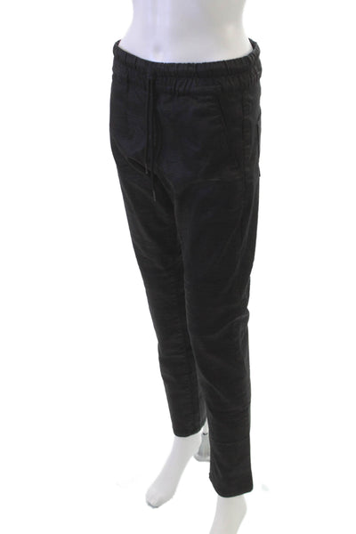Flog Mens Black Jogger Pants Drawstring Cotton Lycra Size 30