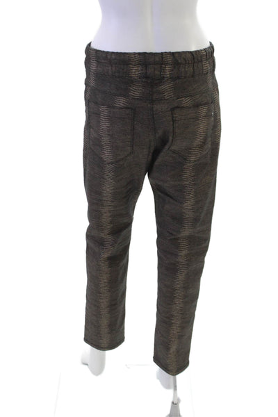 Flog Womens Jogger Pants Black Cotton Geometric Drawstring Size 30