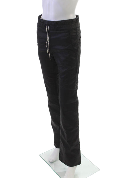 Flog Womens Black Drawstring Cotton Lycra Pants Size 26