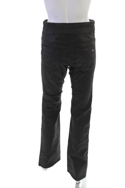 Flog Womens Black Drawstring Cotton Lycra Pants Size 26