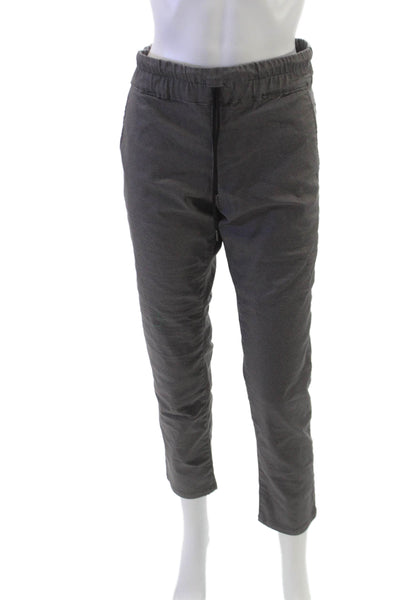 Flog Men Jogger Pants Gray Cotton Striped Drawstring Size 30