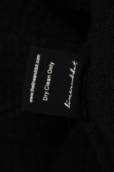 Line And Dot Womens Black Long Sleeve Button Cardigan Mid Calf Size XS