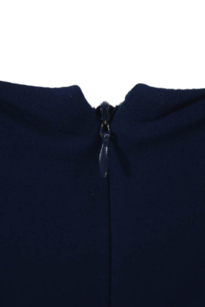 Vince Camuto Womens Blue Off Shoulder Jumpsuit Short Sleeve Zip Size 2