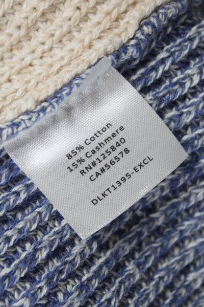 Intermix Women Cardigan V-Neck Cotton Long Sleeve Blue Size PP