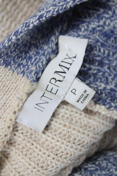 Intermix Women Cardigan V-Neck Cotton Long Sleeve Blue Size PP