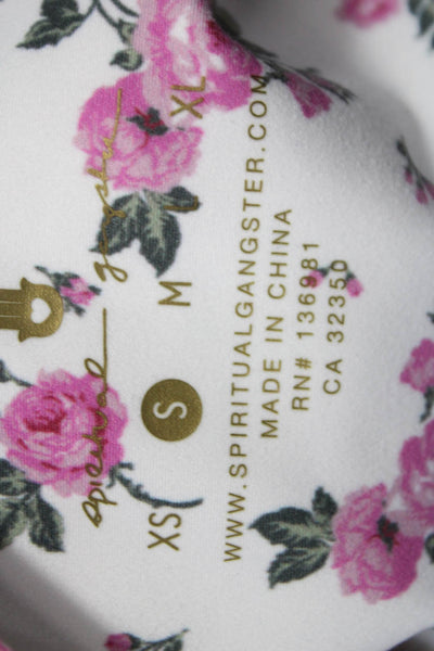 Spiritual Gangster Women Biker Floral Polyester Shorts Size S