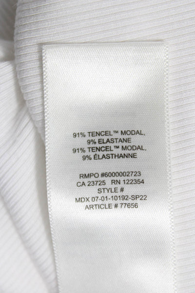 Wilfred Free Womens Cropped T-Shirt White Short Sleeve Size XS