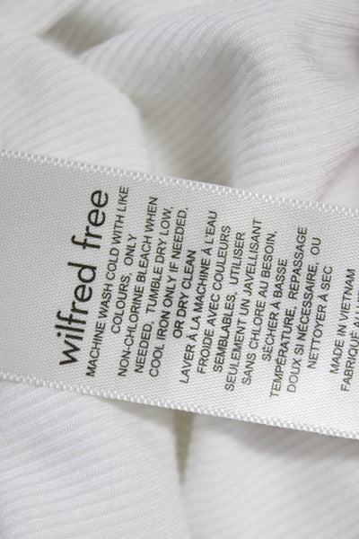 Wilfred Free Womens Cropped T-Shirt White Short Sleeve Size XS