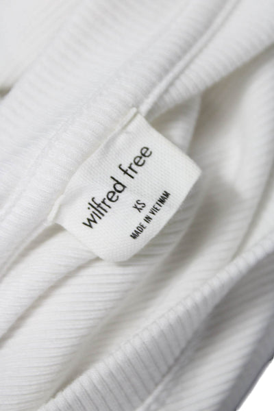 Wilfred Free Womens Cropped T-Shirt White Short Sleeve Size XS
