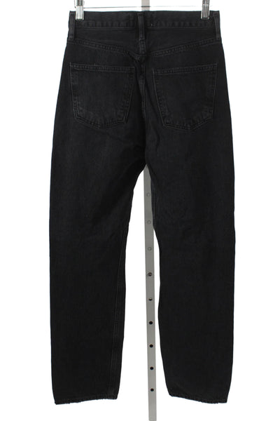 Agolde Womens Black Straight High Rise Jeans 28 Inseam 100% Cotton Size 23