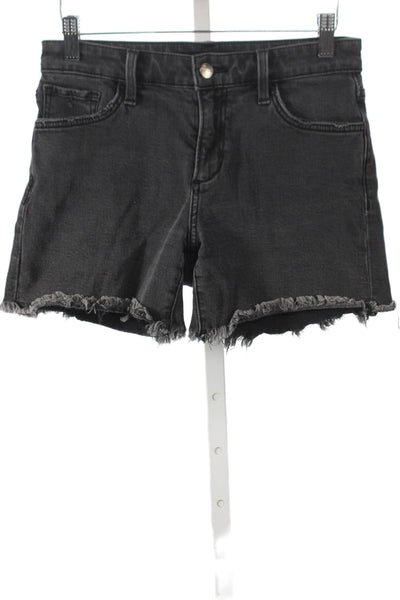 Joes Womens Cut-Off Black Cotton Blend Shorts Size 24