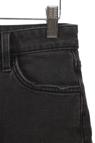 Joes Womens Cut-Off Black Cotton Blend Shorts Size 24