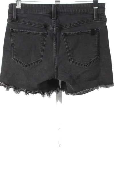 Joes Womens Cut-Off Black Cotton Blend Shorts Size 24